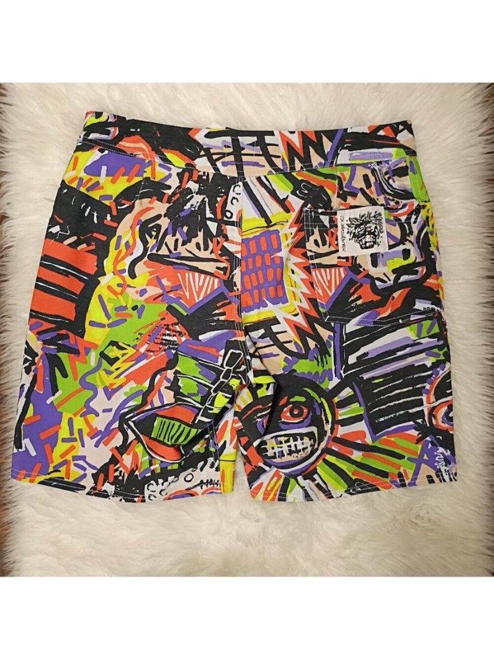 Quiksilver Mens 50th Anniversary Boardshorts With Multicolor Abstract Art Print - Picture 11 of 11